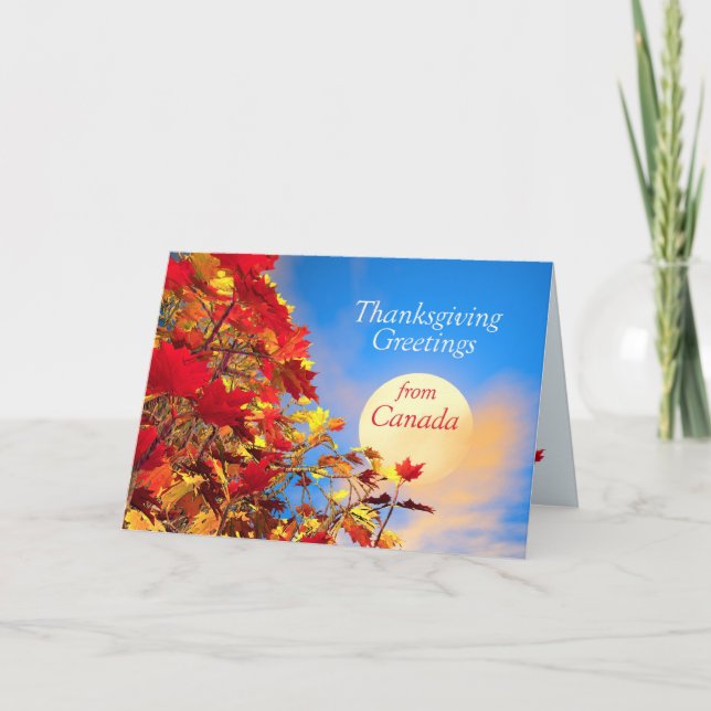 Cartes Pour Fêtes Annuelles Thanksgiving Morning du Canada (Devant)