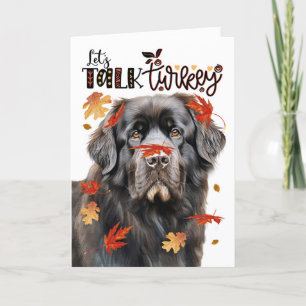 Cartes Pour Fêtes Annuelles Thanksgiving Newfoundland Dog Parlons Turquie