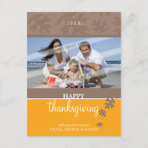 Cartes Pour Fêtes Annuelles THANKSGIVING PHOTO POSTCARD :: 1P feuille