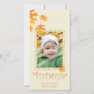 Cartes Pour Fêtes Annuelles THANKSGIVING PHOTOCARD :: feuilles mache 3