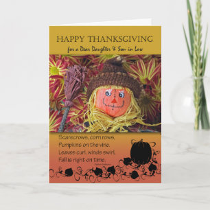 Cartes Pour Fêtes Annuelles Thanksgiving pour la fille et le beau-fils