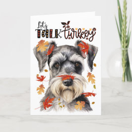 Cartes Pour Fêtes Annuelles Thanksgiving Schnauzer Dog Parlons Turquie