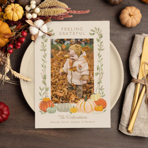 Cartes Pour Fêtes Annuelles Thanksgiving sentiment reconnaissance Photo