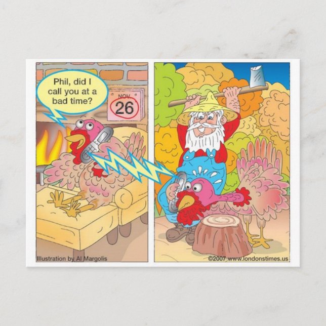 Cartes Pour Fêtes Annuelles Thanksgiving Turkey (Devant)