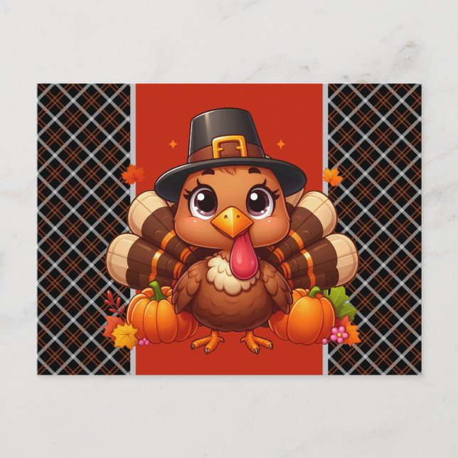 Cartes Pour Fêtes Annuelles Thanksgiving Turquie (Devant)