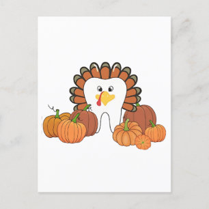 Cartes Pour Fêtes Annuelles Thanksgiving Turquie Dental Dentist Dents Dents De