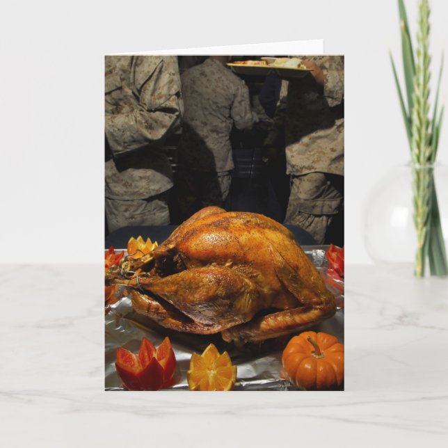 Cartes Pour Fêtes Annuelles Thanksgiving Turquie pour des soldats de (Devant)