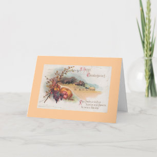 Cartes Pour Fêtes Annuelles Thanksgiving vintage