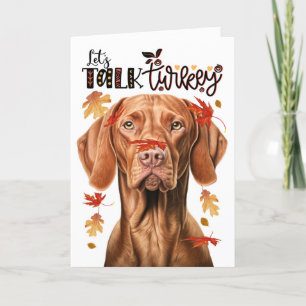 Cartes Pour Fêtes Annuelles Thanksgiving Vizsla Dog Parlons Turquie
