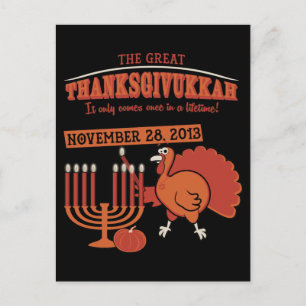 Cartes Pour Fêtes Annuelles 'Thanksgivukkah de fête