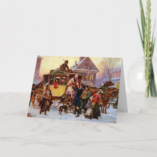 Cartes Pour Fêtes Annuelles The Christmas Coach, Classic art Christmas (Devant)