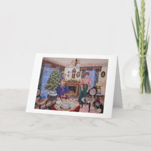 Cartes Pour Fêtes Annuelles Thé de Noël dans le salon