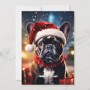 Cartes Pour Fêtes Annuelles The French Bulldog Instant Télécharger Noël