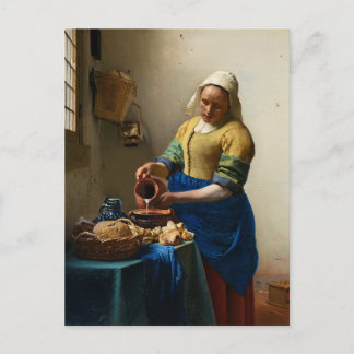 Cartes Pour Fêtes Annuelles The Milkmaid by Johannes Vermeer