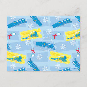 Cartes Pour Fêtes Annuelles The Polar Express   Motif Train & Billet Rétro