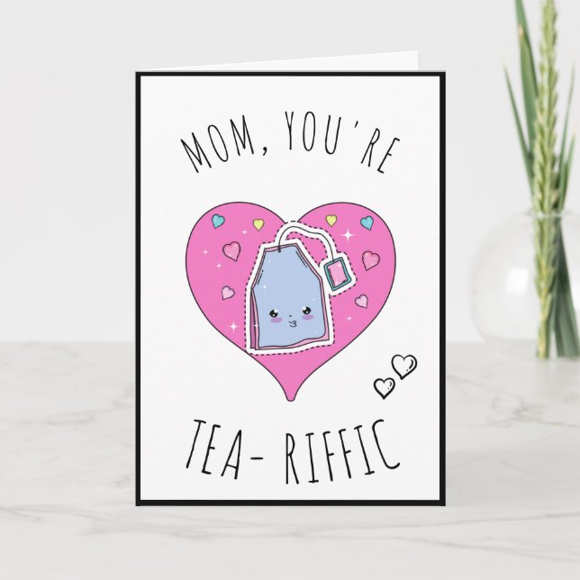 Cartes Pour Fêtes Annuelles Thé - Riffic Mom Cute Kawaii Mère's Day Teabag (Devant)