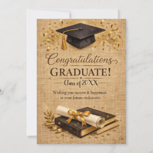 Cartes Pour Fêtes Annuelles Thème de Félicitations de Réussite Académique Inte