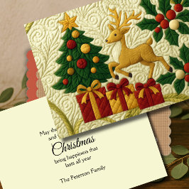 Cartes Pour Fêtes Annuelles Thème de Noël Arbre Reindeer Cadeaux Reindeer Look