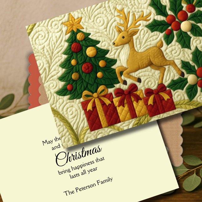 Cartes Pour Fêtes Annuelles Thème de Noël Arbre Reindeer Cadeaux Reindeer Look (Créateur téléchargé)