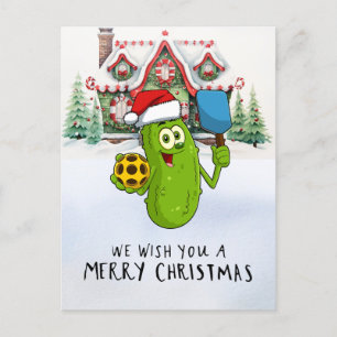 Cartes Pour Fêtes Annuelles Thème de Noël de Pickleball