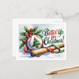 Cartes Pour Fêtes Annuelles Thème de Noël du baseball
