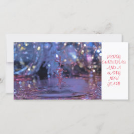 Cartes Pour Fêtes Annuelles thème de Noël photo goutte d'eau