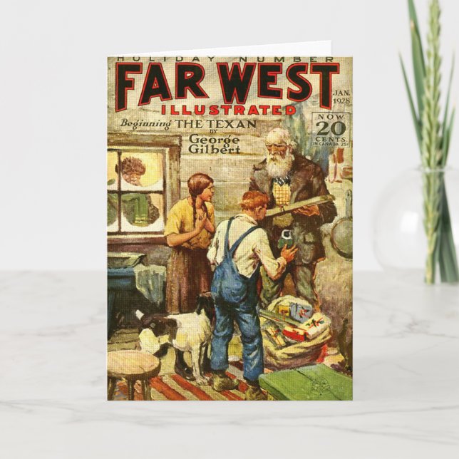 Cartes Pour Fêtes Annuelles Thème occidental Noël 1928 (Devant)