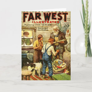 Cartes Pour Fêtes Annuelles Thème occidental Noël 1928