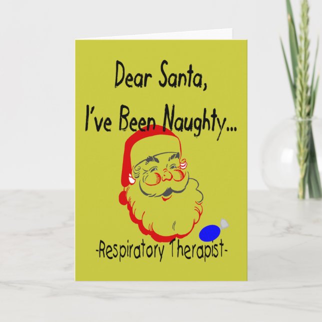 Cartes Pour Fêtes Annuelles Thérapeute respiratoire "Cher Père Noël" T-shirts  (Devant)