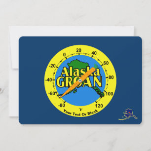 Cartes Pour Fêtes Annuelles Thermomètre de Groan en Alaska