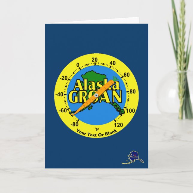 Cartes Pour Fêtes Annuelles Thermomètre de Groan en Alaska (Devant)