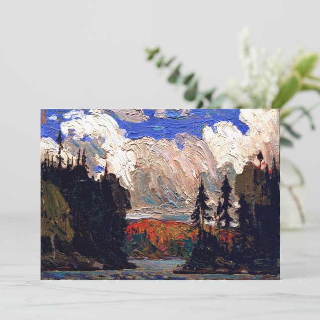 Cartes Pour Fêtes Annuelles Thomson - Black Spruce in Autumn (Debout devant)