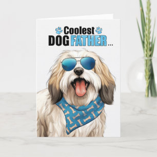 Cartes Pour Fêtes Annuelles Tibétain Terrier Chien Coolest Papa Fête des pères