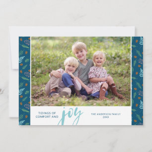 Cartes Pour Fêtes Annuelles Tidings de confort et de joie   Noël photo