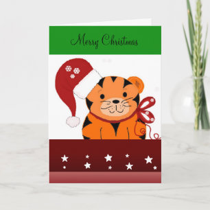 Cartes Pour Fêtes Annuelles Tigre de Noël