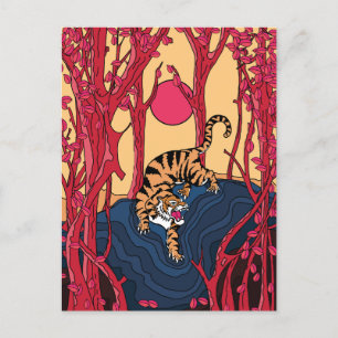 Cartes Pour Fêtes Annuelles Tigre japonais