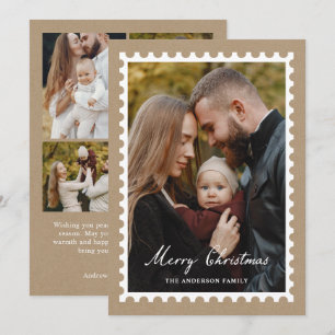 Cartes Pour Fêtes Annuelles Timbre de Noël Classique 5 Photo