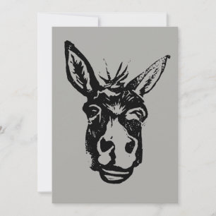 Cartes Pour Fêtes Annuelles Timbre de visage d'âne