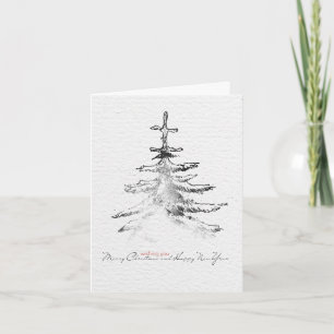 Cartes Pour Fêtes Annuelles Timbre peint à la main de Joyeux Noël