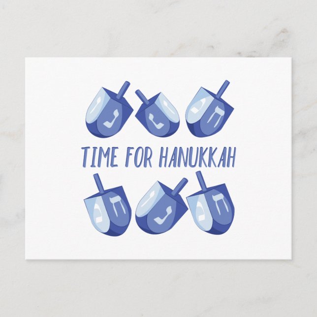 Cartes Pour Fêtes Annuelles Time For Hanukkah (Devant)