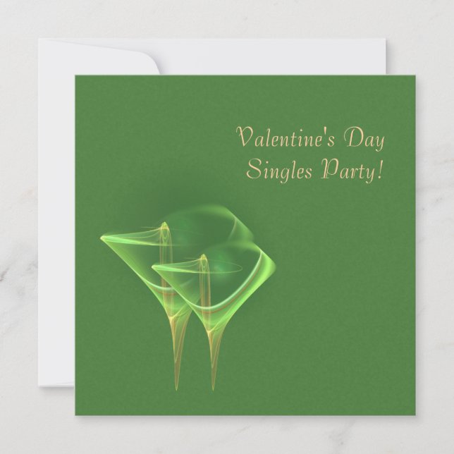 Cartes Pour Fêtes Annuelles Tinis pour l'art Martini à deux fleurs (Devant)