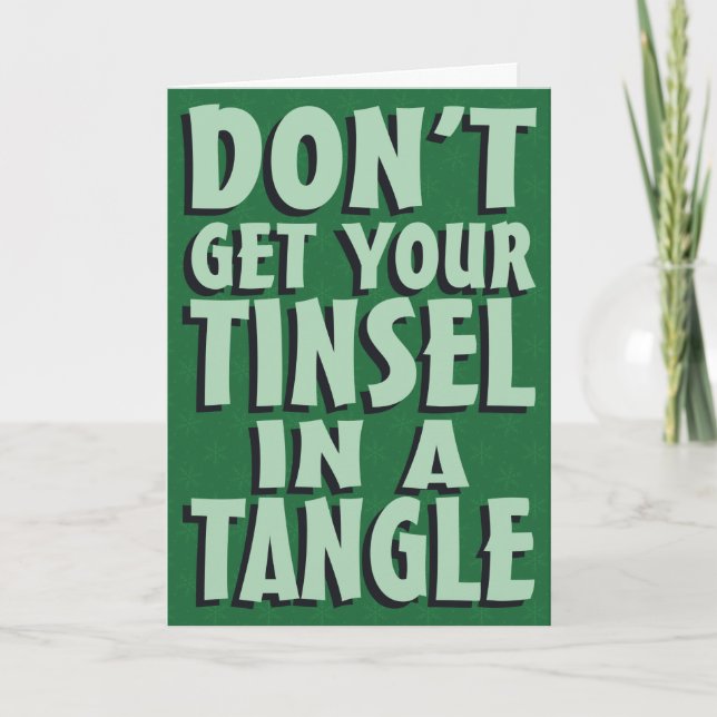 Cartes Pour Fêtes Annuelles Tinsel à carreaux (Devant)