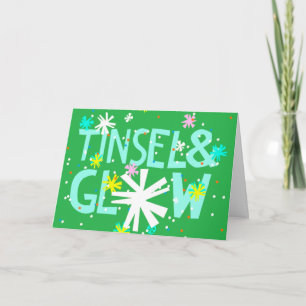 Cartes Pour Fêtes Annuelles Tinsel & Glisser