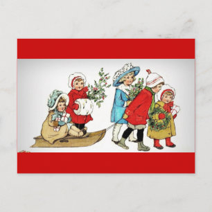 Cartes Pour Fêtes Annuelles Tirer une traîneau de Noël