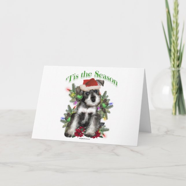 Cartes Pour Fêtes Annuelles ` Tis de Schnauzer miniature (Devant)