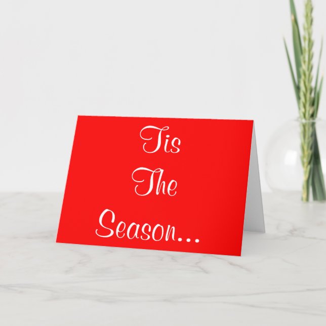 Cartes Pour Fêtes Annuelles Tis la saison….Pour espérer l'argent ! (Devant)