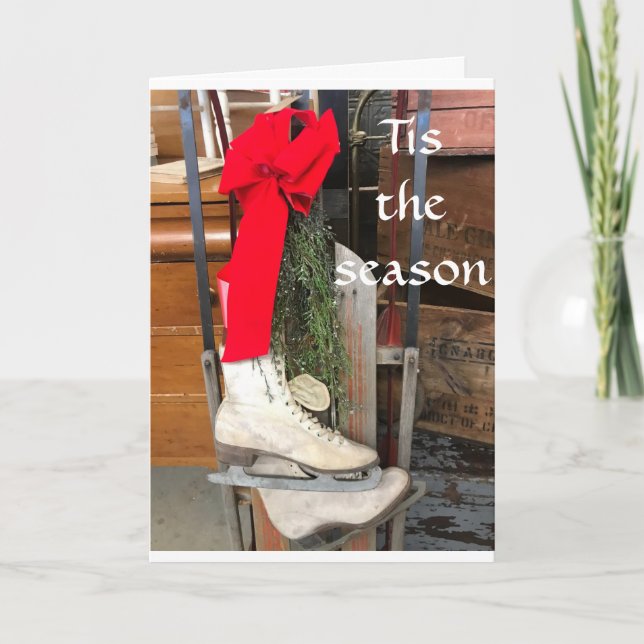 CARTES POUR FÊTES ANNUELLES **TIS THE SEASON** FAMILY AND FRIENDS CHRISTMAS (Devant)