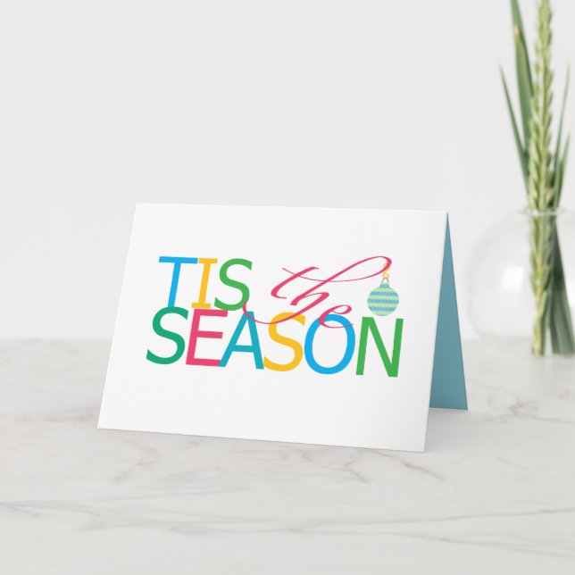 Cartes Pour Fêtes Annuelles Tis the Season Folded Holiday Card (Devant)