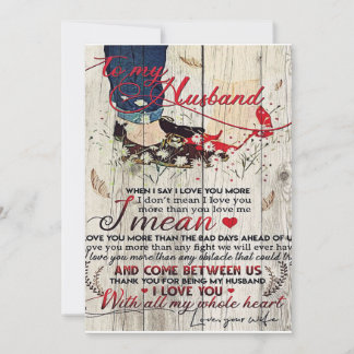 Cartes Pour Fêtes Annuelles To My Husband Letter, To My Husband Gift