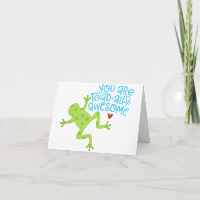 CARTES POUR FÊTES ANNUELLES TOADALEMENT INCONTOURNABLE (Devant)